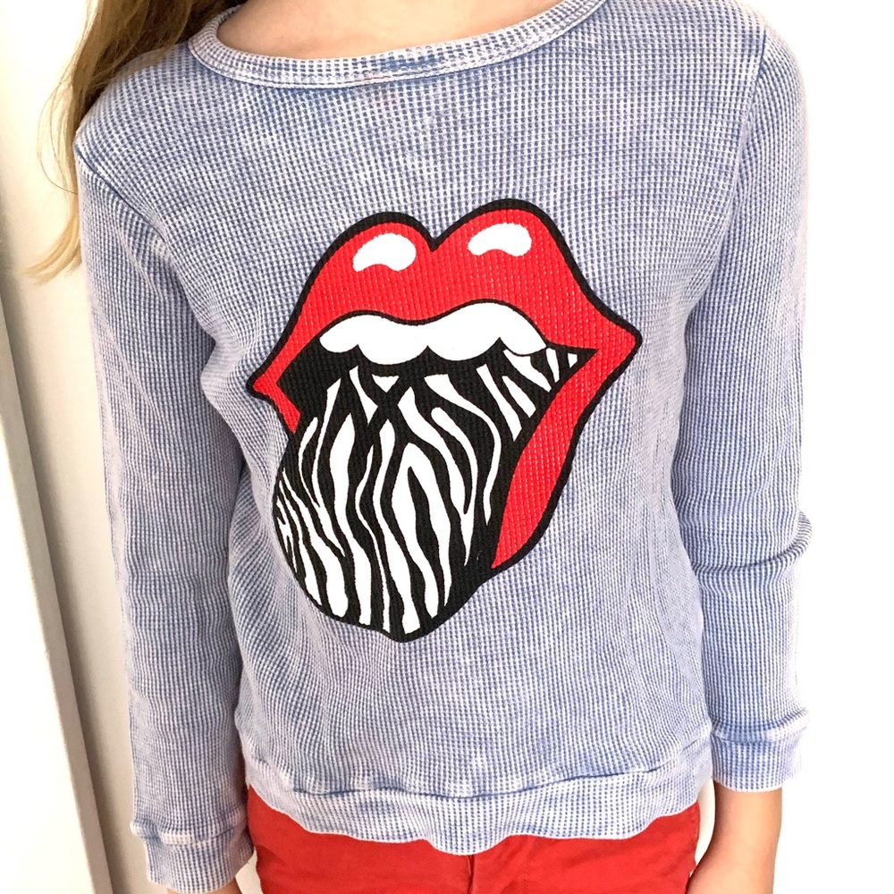 Chic2Chic Long Sleeve Zebra Tongue Shirt Girls S 8